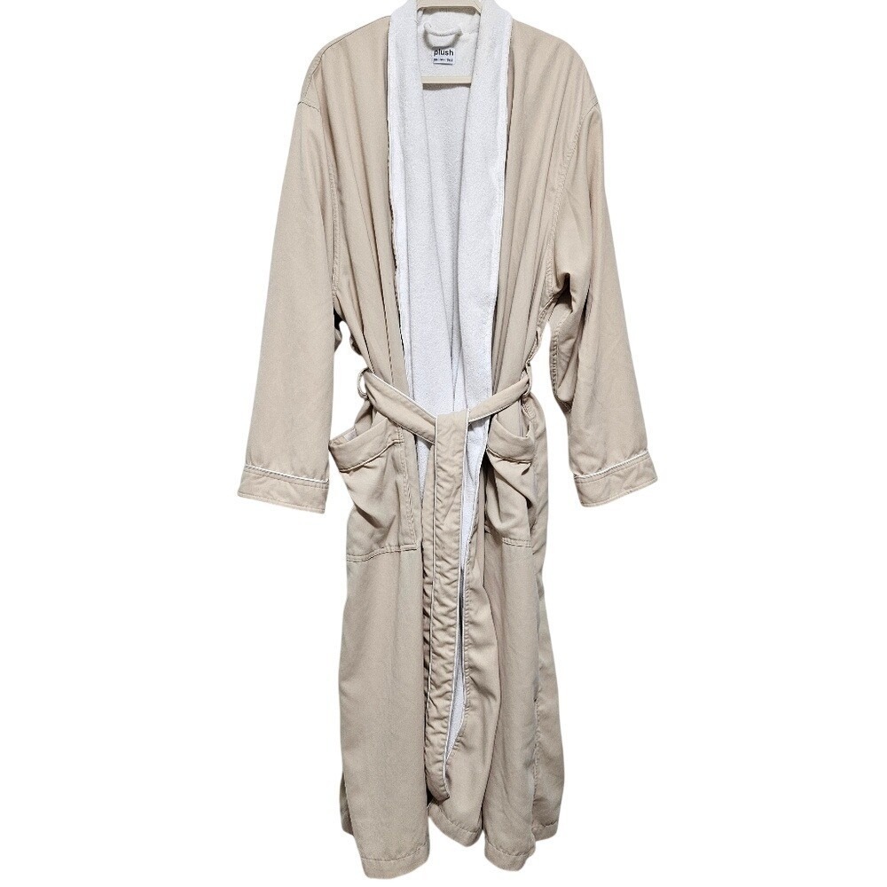 Plush Necessities The Luxe Robe Spa‎ Bath Quiet Luxury Cotton Unisex Brown XXL